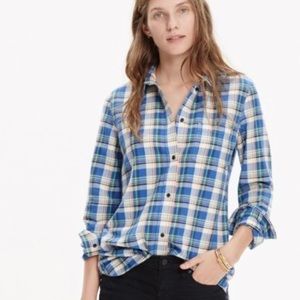 Madewell Slim Boyshirt in Tulsa Plaid Sz M